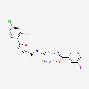 molecular formula C24H13Cl2IN2O2 B15015062 N-{(E)-[5-(2,4-dichlorophenyl)furan-2-yl]methylidene}-2-(3-iodophenyl)-1,3-benzoxazol-5-amine 