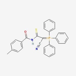 molecular formula C29H23N2OPS B15015085 (Z)-2-cyano-1-{[(4-methylphenyl)carbonyl]amino}-2-(triphenylphosphonio)ethenethiolate 