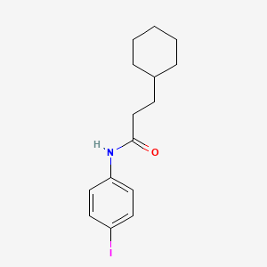 molecular formula C15H20INO B15015094 3-cyclohexyl-N-(4-iodophenyl)propanamide 