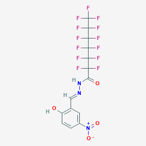 2,2,3,3,4,4,5,5,6,6,7,7,7-tridecafluoro-N'-[(E)-(2-hydroxy-5-nitrophenyl)methylidene]heptanehydrazide