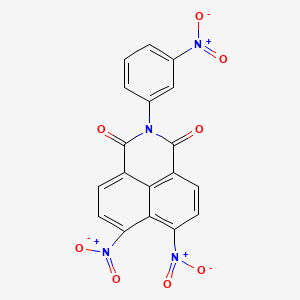 molecular formula C18H8N4O8 B15015202 6,7-dinitro-2-(3-nitrophenyl)-1H-benzo[de]isoquinoline-1,3(2H)-dione 