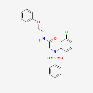 molecular formula C23H23ClN2O4S B15015229 2-[N-(3-Chlorophenyl)4-methylbenzenesulfonamido]-N-(2-phenoxyethyl)acetamide 