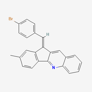 molecular formula C24H16BrN B15015290 (11E)-11-(4-bromobenzylidene)-2-methyl-11H-indeno[1,2-b]quinoline 