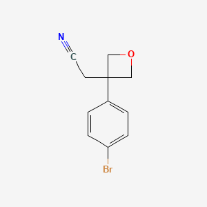 molecular formula C11H10BrNO B1501532 2-(3-(4-Bromophenyl)oxetan-3-YL)acetonitrile CAS No. 1188264-62-1