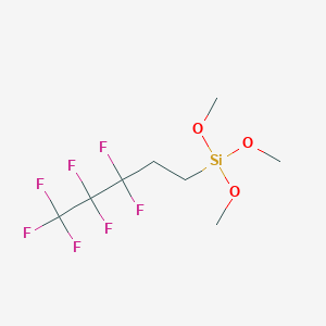 molecular formula C8H13F7O3Si B1501539 1H,1H,2H,2H-Perfluoropentyltrimethoxysilane CAS No. 109134-39-6