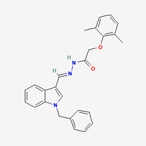 N'-[(E)-(1-benzyl-1H-indol-3-yl)methylidene]-2-(2,6-dimethylphenoxy)acetohydrazide