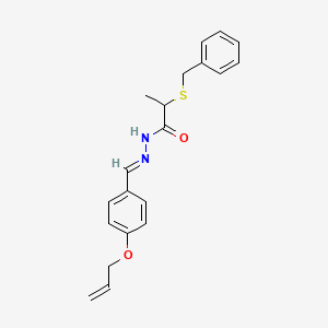 2-(Benzylsulfanyl)-N'-[(E)-[4-(prop-2-EN-1-yloxy)phenyl]methylidene]propanehydrazide