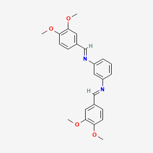 molecular formula C24H24N2O4 B15015455 N,N'-bis[(E)-(3,4-dimethoxyphenyl)methylidene]benzene-1,3-diamine 