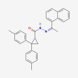 2,2-bis(4-methylphenyl)-N'-[(1Z)-1-(naphthalen-1-yl)ethylidene]cyclopropanecarbohydrazide