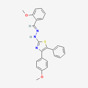 2-[(2E)-2-(2-methoxybenzylidene)hydrazinyl]-4-(4-methoxyphenyl)-5-phenyl-1,3-thiazole