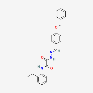 2-{(2E)-2-[4-(benzyloxy)benzylidene]hydrazinyl}-N-(2-ethylphenyl)-2-oxoacetamide