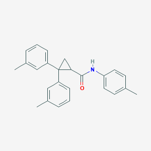 molecular formula C25H25NO B15015525 2,2-bis(3-methylphenyl)-N-(4-methylphenyl)cyclopropane-1-carboxamide 