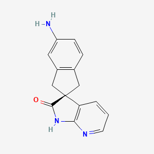 molecular formula C15H13N3O B1501555 (R)-5-Amino-1,3-dihydrospiro[indene-2,3'-pyrrolo[2,3-b]pyridin]-2'(1'H)-one CAS No. 957130-49-3