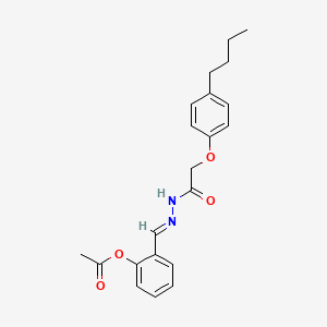 2-[(E)-{2-[(4-butylphenoxy)acetyl]hydrazinylidene}methyl]phenyl acetate