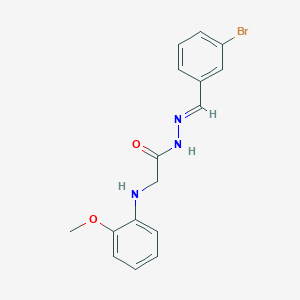 molecular formula C16H16BrN3O2 B15015590 N'-[(E)-(3-Bromophenyl)methylidene]-2-[(2-methoxyphenyl)amino]acetohydrazide 