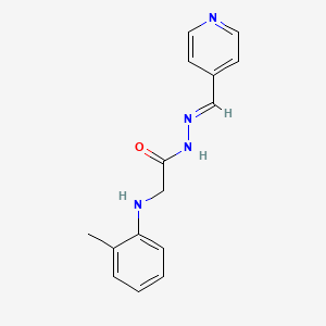 molecular formula C15H16N4O B15015630 2-[(2-methylphenyl)amino]-N'-[(E)-pyridin-4-ylmethylidene]acetohydrazide (non-preferred name) 