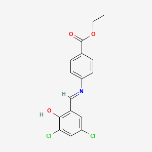 Ethyl 4-[(3,5-dichloro-6-oxocyclohexa-2,4-dien-1-ylidene)methylamino]benzoate