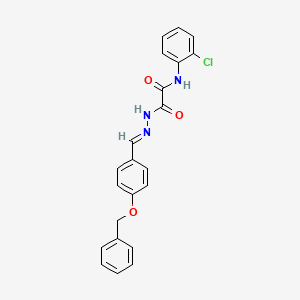 molecular formula C22H18ClN3O3 B15015692 2-{(2E)-2-[4-(benzyloxy)benzylidene]hydrazino}-N-(2-chlorophenyl)-2-oxoacetamide 