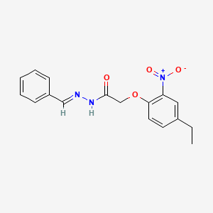 2-(4-ethyl-2-nitrophenoxy)-N'-[(E)-phenylmethylidene]acetohydrazide