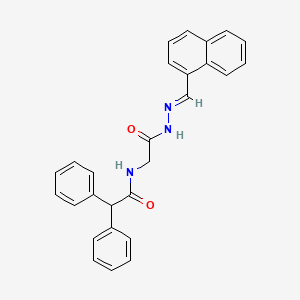 molecular formula C27H23N3O2 B15015731 N-({N'-[(E)-(Naphthalen-1-YL)methylidene]hydrazinecarbonyl}methyl)-2,2-diphenylacetamide 