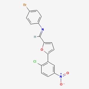 4-bromo-N-{(Z)-[5-(2-chloro-5-nitrophenyl)furan-2-yl]methylidene}aniline