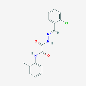 molecular formula C16H14ClN3O2 B15015746 2-(2-(2-Chlorobenzylidene)hydrazino)-N-(2-methylphenyl)-2-oxoacetamide 