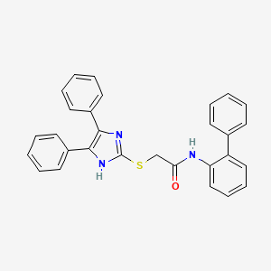 N-(biphenyl-2-yl)-2-[(4,5-diphenyl-1H-imidazol-2-yl)sulfanyl]acetamide