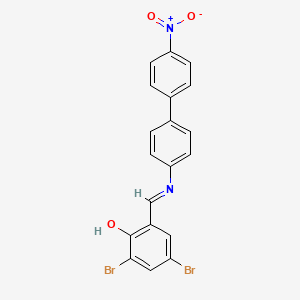 2,4-dibromo-6-{(E)-[(4'-nitrobiphenyl-4-yl)imino]methyl}phenol