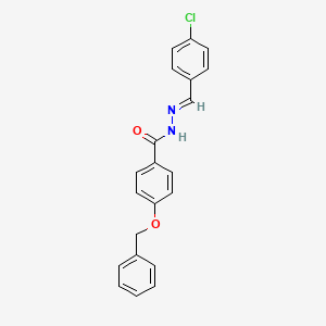 4-(benzyloxy)-N'-[(E)-(4-chlorophenyl)methylidene]benzohydrazide