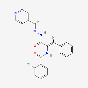 2-Chloro-N-[(1Z)-2-phenyl-1-{N'-[(E)-(pyridin-4-YL)methylidene]hydrazinecarbonyl}eth-1-EN-1-YL]benzamide