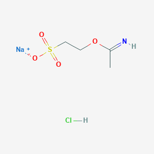 molecular formula C4H9ClNNaO4S B1501587 Isethionyl acetimidate sodium salt hydrochloride CAS No. 52914-43-9