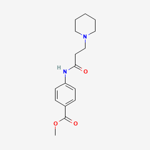 molecular formula C16H22N2O3 B15015870 Methyl 4-{[3-(piperidin-1-yl)propanoyl]amino}benzoate 