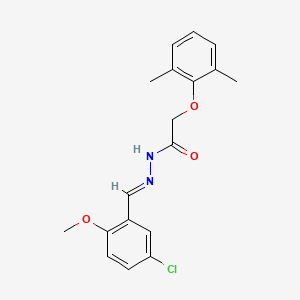 N'-[(E)-(5-chloro-2-methoxyphenyl)methylidene]-2-(2,6-dimethylphenoxy)acetohydrazide