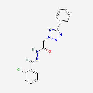 N'-[(E)-(2-chlorophenyl)methylidene]-2-(5-phenyl-2H-tetrazol-2-yl)acetohydrazide