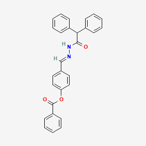 4-{(E)-[2-(diphenylacetyl)hydrazinylidene]methyl}phenyl benzoate