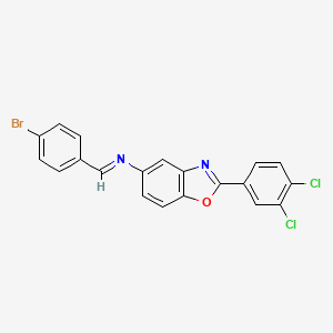 molecular formula C20H11BrCl2N2O B15015926 N-[(E)-(4-bromophenyl)methylidene]-2-(3,4-dichlorophenyl)-1,3-benzoxazol-5-amine 