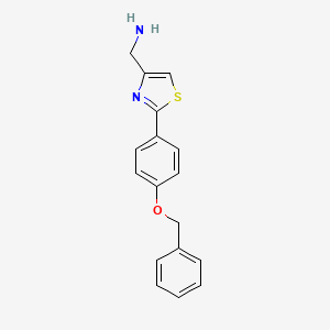 molecular formula C17H16N2OS B1501593 C-[2-(4-Benzyloxy-phenyl)-thiazol-4-YL]-methylamine CAS No. 885280-65-9