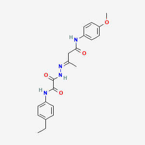 (3E)-3-{[[(4-ethylphenyl)amino](oxo)acetyl]hydrazono}-N-(4-methoxyphenyl)butanamide