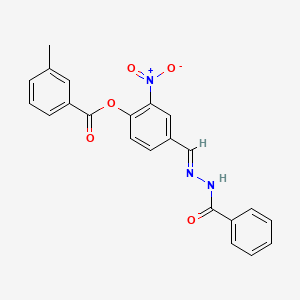 2-nitro-4-{(E)-[2-(phenylcarbonyl)hydrazinylidene]methyl}phenyl 3-methylbenzoate