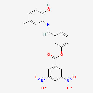 3-[(E)-[(2-Hydroxy-5-methylphenyl)imino]methyl]phenyl 3,5-dinitrobenzoate