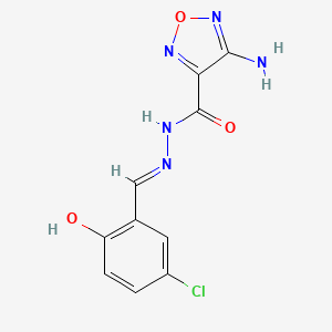 4-amino-N'-[(E)-(5-chloro-2-hydroxyphenyl)methylidene]-1,2,5-oxadiazole-3-carbohydrazide