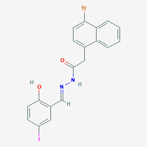 molecular formula C19H14BrIN2O2 B15015964 2-(4-bromonaphthalen-1-yl)-N'-[(E)-(2-hydroxy-5-iodophenyl)methylidene]acetohydrazide 