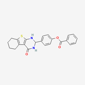 molecular formula C23H20N2O3S B15015982 4-(4-Oxo-1,2,3,4,5,6,7,8-octahydro[1]benzothieno[2,3-d]pyrimidin-2-yl)phenyl benzoate 