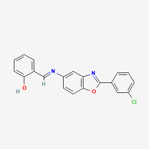 2-[(E)-{[2-(3-chlorophenyl)-1,3-benzoxazol-5-yl]imino}methyl]phenol