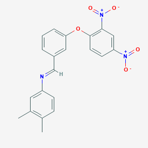 N-{(Z)-[3-(2,4-dinitrophenoxy)phenyl]methylidene}-3,4-dimethylaniline