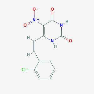 6-[(Z)-2-(2-chlorophenyl)ethenyl]-5-nitropyrimidine-2,4-diol