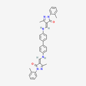 (4E,4'E)-4,4'-{biphenyl-4,4'-diylbis[imino(E)methylylidene]}bis[5-methyl-2-(2-methylphenyl)-2,4-dihydro-3H-pyrazol-3-one]