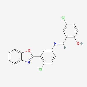 2-[(E)-{[3-(1,3-benzoxazol-2-yl)-4-chlorophenyl]imino}methyl]-4-chlorophenol