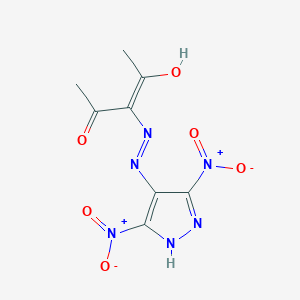 3-[2-(3,5-dinitro-1H-pyrazol-4-yl)hydrazinylidene]pentane-2,4-dione