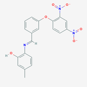 2-({(E)-[3-(2,4-dinitrophenoxy)phenyl]methylidene}amino)-5-methylphenol